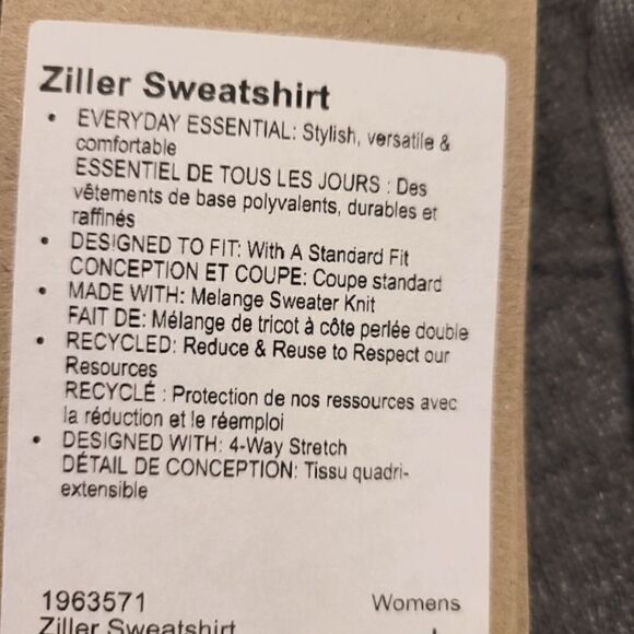 PrAna Zillier Wool Blend Hooded Sweatshirt Top Gray Size L NWT - Picture 6 of 7